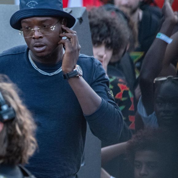 Ninho lors de la 20ème édition du Quai 54, le plus grand tournoi de Streetball, au stade de Roland Garros à Paris, France, le 1er juillet 2023. © Baptiste Autissier/Panoramic/Bestimage