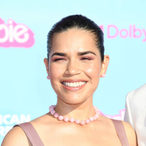 LOS ANGELES, CALIFORNIA - JULY 09: America Ferrera attends the World Premiere of "Barbie" at the Shrine Auditorium and Expo Hall on July 09, 2023 in Los Angeles, California.