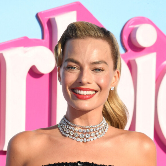 LOS ANGELES, CA - JULY 9: Margot Robbie at the world premiere of Barbie at Shrine Auditorium in Los Angeles, California on July 9, 2023.