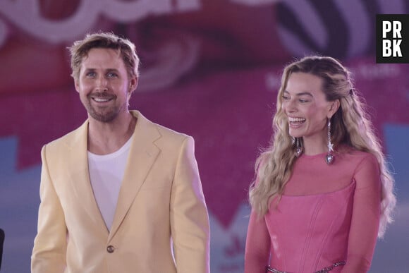 July 6, 2023, Mexico City, Mexico: Ryan Gosling and Margot Robbie attend the pink carpet for Barbie at Toreo Parque Central. on July 6, 2023 in Mexico City, Mexico. (Credit Image: © Carlos Tischler/eyepix via Zuma Press/Bestimage)