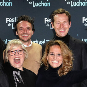 Laurence Boccolini, présidente du jury Flux, et ses membres Alexandra Redde, Benjamin Ferel, Julien Degroote, et Stephane Sallé de Chou Le 1er février 2023 © Patrick Bernard / Bestimage