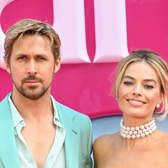 London, UNITED KINGDOM - Cast and celebrities attend the European Premiere of Barbie at Cineworld Leicester Square in London Pictured: Ryan Gosling and Margot Robbie