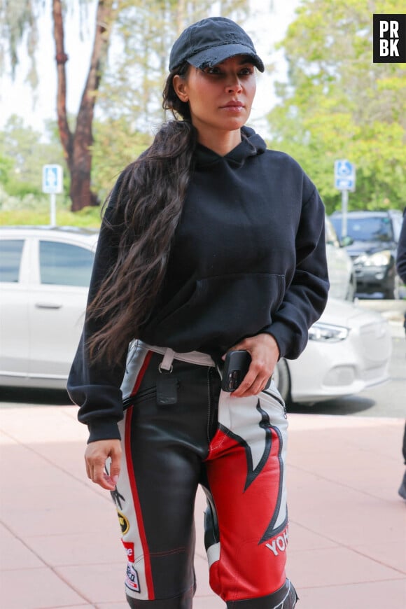 Kim Kardashian va assister à un match de basket de son fils Saint à Los Angeles, le 19 mai 2023.