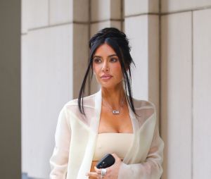 Kim Kardashian à la sortie de l'évènement "Time 100" à New York, le 25 avril 2023.