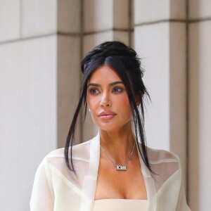 Kim Kardashian à la sortie de l'évènement "Time 100" à New York, le 25 avril 2023.