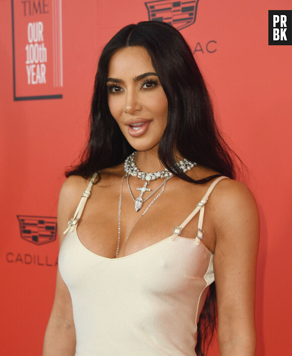 Kim Kardashian au photocall du gala "2023 Time 100" à New York, le 26 avril 2023. 