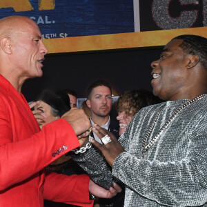 Dwayne (The Rock) Johnson et Tracy Morgan à la première du film "Black Adam" à New York, le 12 octobre 2022. 