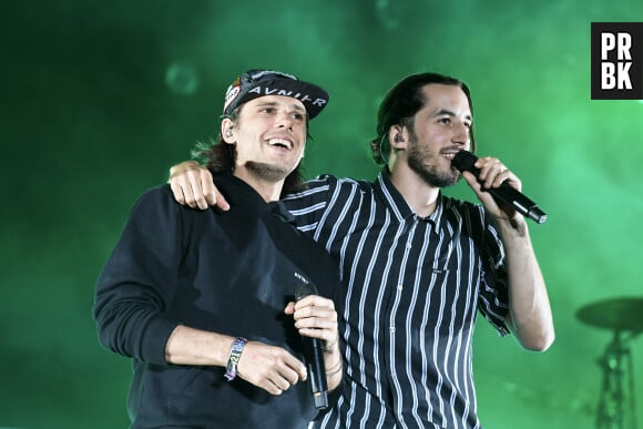 Orelsan sur scène avec Lomepal - 21ème édition du festival Solidays à l'hippodrome de Longchamp à Paris - Jour 1. Le 21 juin 2019 © Lionel Urman / Bestimage 