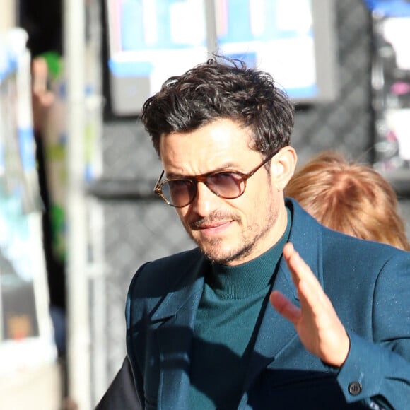 Orlando Bloom arrive à l'émission de Jimmy Kimmel à Los Angeles le 15 février 2023. 