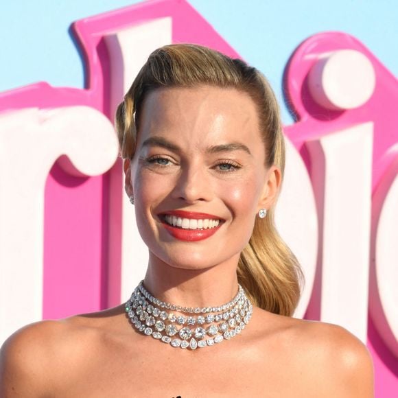 LOS ANGELES, CA - JULY 9: Margot Robbie at the world premiere of Barbie at Shrine Auditorium in Los Angeles, California on July 9, 2023. 