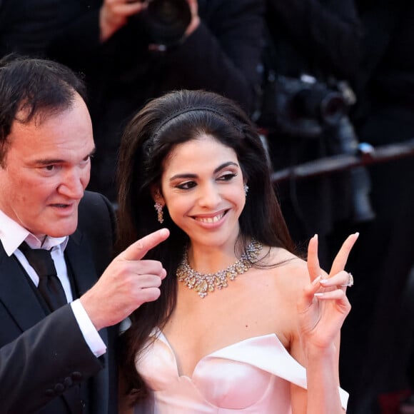 Quentin Tarantino et sa femme Daniella Pick - Montée des marches du film « Elémentaire » pour la cérémonie de clôture du 76ème Festival International du Film de Cannes, au Palais des Festivals à Cannes. Le 27 mai 2023 © Jacovides-Moreau / Bestimage 