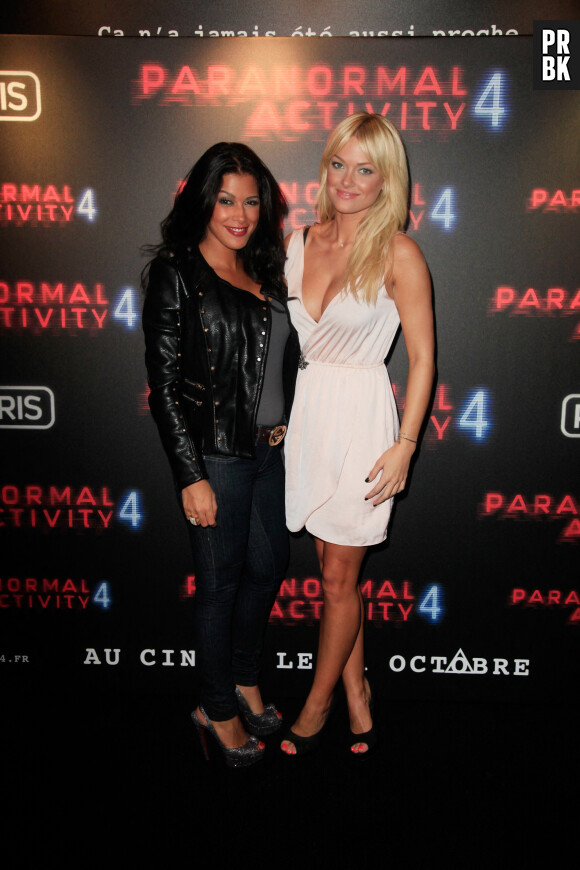 Ayem Nour and Caroline Receveur attending the premiere of 'Paranormal Activity 4' held at the cinema UGC Bercy in Paris, France on October 19, 2012. Photo by ABACAPRESS.COM 
