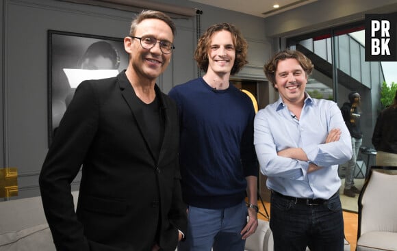 Semi-Exclusif - Julien Courbet, Paul de Saint-Sernin et Alex Vizorek - Personnalités à la soirée "Football Palace" à l'Hôtel Barrière Le Fouquet's Paris pour BarrièreBet. Le 23 juin 2021 © Coadic Guirec / Bestimage