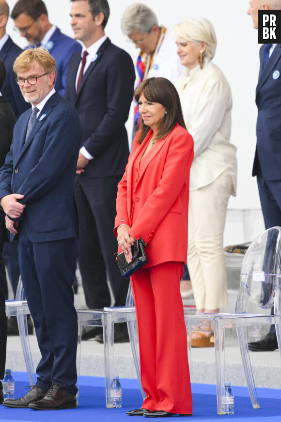 Anne Hidalgo - Maire de Paris lors de la cérémonie du 143ème défilé militaire du 14 juillet, jour de la Fête Nationale, sur les Champs-Elysées et la place de la Concorde, à Paris, France, le 14 juillet 2023. © Jean-Baptiste Autissier/Panoramic/Bestimage 