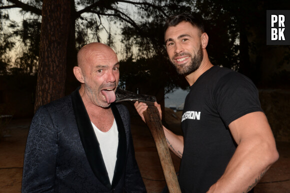 Philippe Corti et Yohan Lidon (boxeur) lors de la 5ème édition de la Fight Night à la Citadelle de Saint-Tropez, le 4 août 2017. © Rachid Bellak/Bestimage