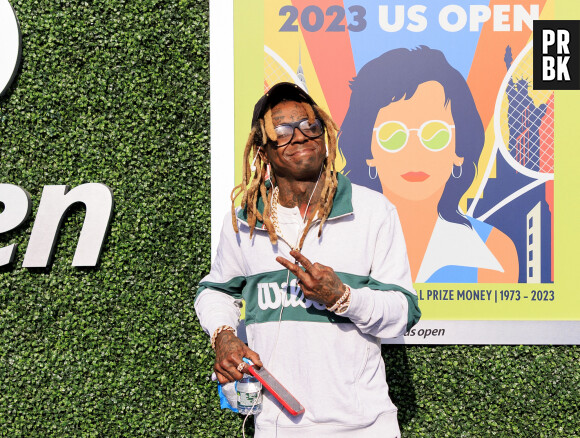 September 10, 2023, Flushing Meadows, New York, USA: Lil Wayne arrives to the Mens Final on Day 14 of the 2023 US Open held at the USTA Billie Jean King National Tennis Center on Sunday September 10, 2023 in the Flushing neighborhood of the Queens borough of New York City. ( © PI via Zuma Press/Bestimage) 