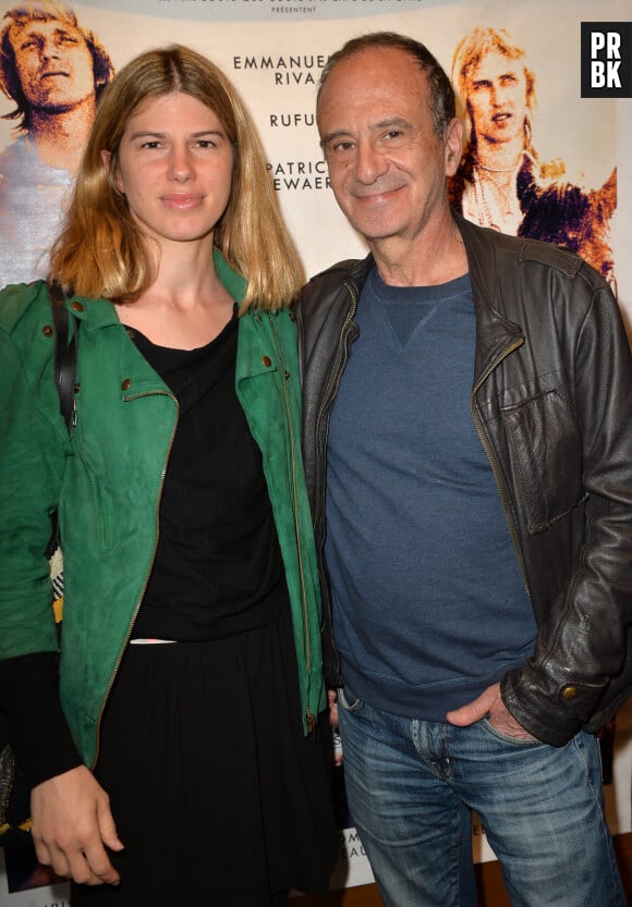Gérard Miller et sa compagne Anaïs - Projection du film "Au long de rivière Fango" au cinéma Le Luminor à Paris, France, le 3 avril 2017. © Veeren/Bestimage