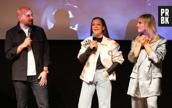 Kyan Khojandi, Camille Lellouche et Bérangère Krief - Avant-première de l’édition spéciale Halloween de "LOL : qui crie, sort !" à l’Elysées Biarritz à Paris le 24 octobre 2023. © Coadic Guirec/Bestimage