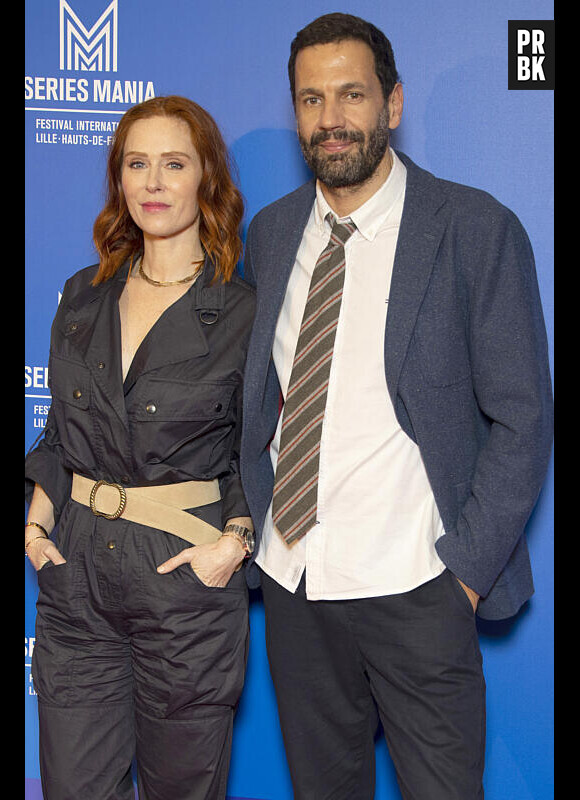 Audrey Fleurot et Mehdi Nebbou au Festival Séries Mania à Lille le 18 mars 2023. © Christophe Aubert via Bestimage