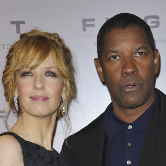 Denzel Washington, Kelly Reilly - Avant-premiere du film "Flight" au Gaumont Marignan a Paris, le 15 janvier 2013.