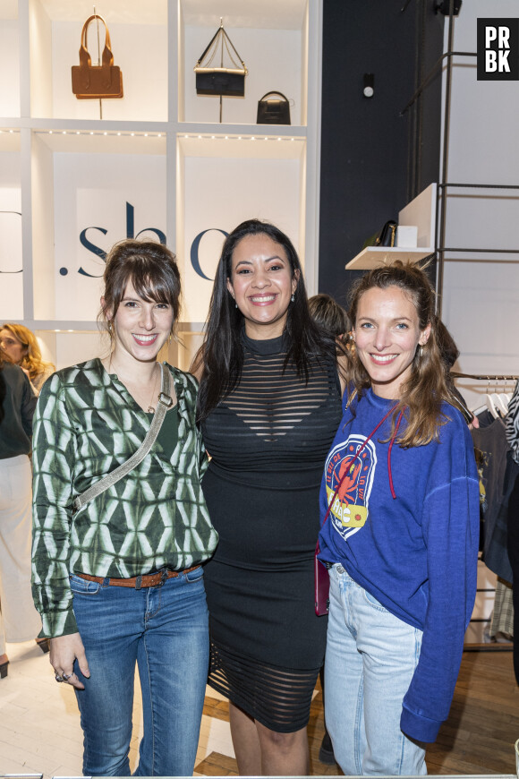 Léa François, Marialicia Le Cossec, Elodie Varlet lors de l'inauguration du premier pop up store Amäy organisé par yourBond.shop à Paris le 4 avril 2023. © Pierre Perusseau / Bestimage