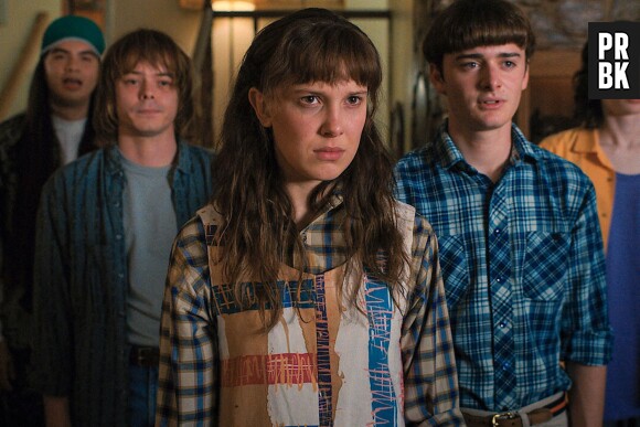 Première image de Millie Bobby Brown dans la nouvelle saison de "Stranger Things" (Netflix). Los Angeles. Le 22 mai 2022.