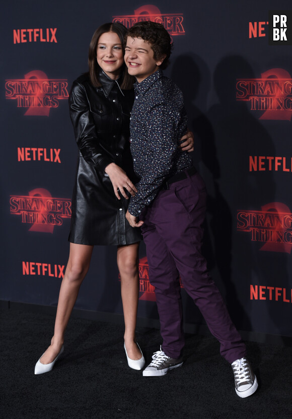 Millie Bobby Brown, Galen Matarazzo à la première de "Stranger Things 2" au Westwood Theater à Los Angeles, le 26 octobre 2017. © Chris Delmas/Bestimage