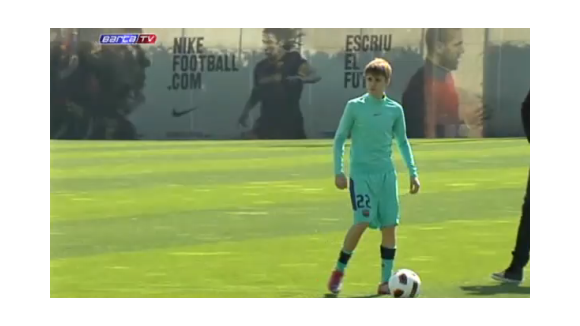 Justin Bieber ''baby'' footballeur au Barça (Vidéo)