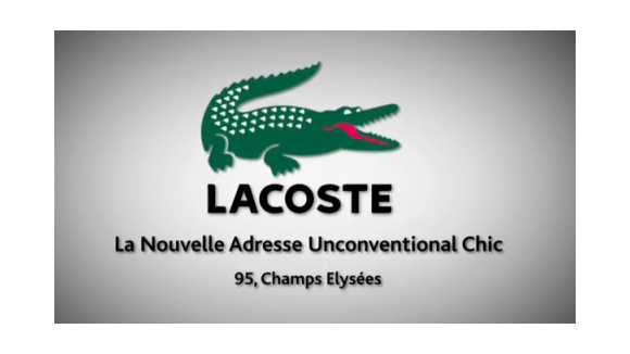 Lacoste ... de retour sur les Champs Elysées (vidéo)