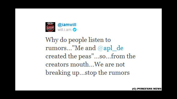 Black Eyed Peas : pas de séparation, Will i Am dément sur Twitter