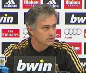 José Mourinho en conférence de presse avant le match Real Madrid - FC Barcelone du 18 janvier 2012.