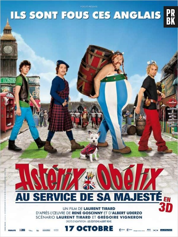 L'affiche d'Astérix et Obélix : au service de sa majesté