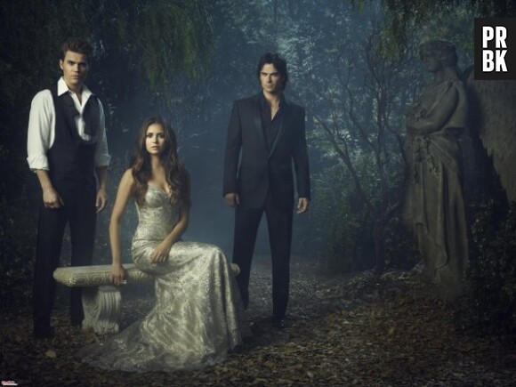Première photo du trio : Stefan - Elena - Damon