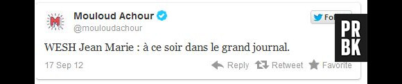 Mouloud avait annoncé son "coup" sur Twitter