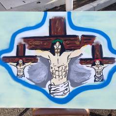 Chris Brown se prend pour Jésus : une peinture pour jouer les martyrs