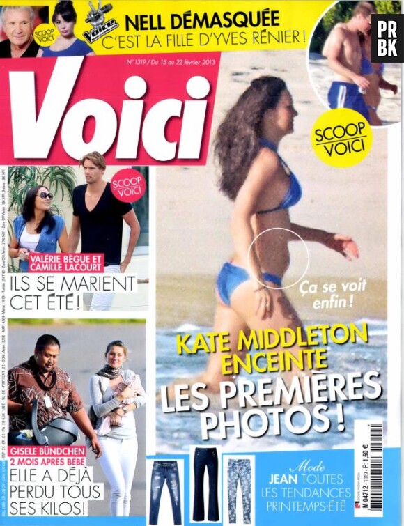 Le magazine français Voici publient les photos de Kate en maillot de bain dans son édition du 15 février