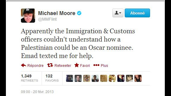 Oscars 2013 : Michael Moore défend un nommé arrêté par les douanes US