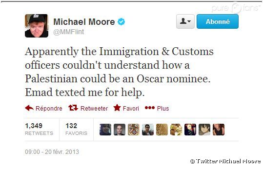 Michael Moore défend Emad Burnat sur Twitter