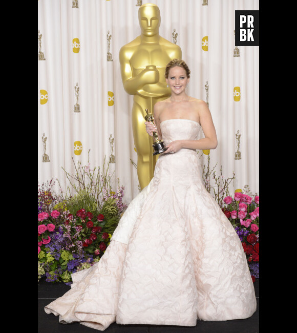 Jennifer Lawrence et son Oscar de la meilleure actrice