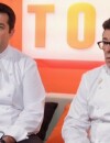 Les chefs observaient la deuxième épreuve de Top Chef 2013 derrière un écran de télévision.