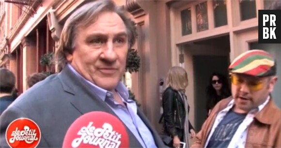 Gérard Depardieu donne une interview au Petit Journal sur le tournage du film inspiré de DSK