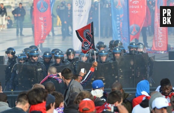 La fête du PSG gâchée par débordements au Trocadéro, le 13 mai 2013