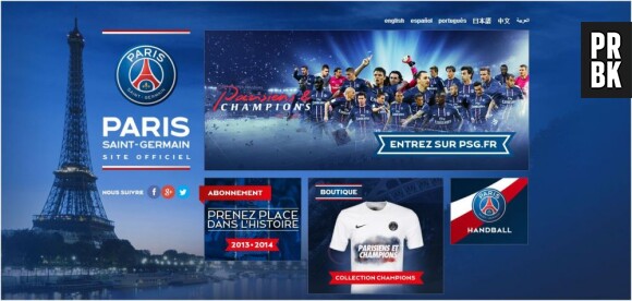 Le nouveau logo du PSG figure désormais sur le site officiel du club