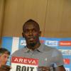 Usain Bolt à Paris pour le meeting d'athlétisme Areva au Stade de France