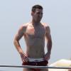 Lionel Messi en pleine pose "sexy", lundi 8 juillet 2013 sur l'île de Formentera