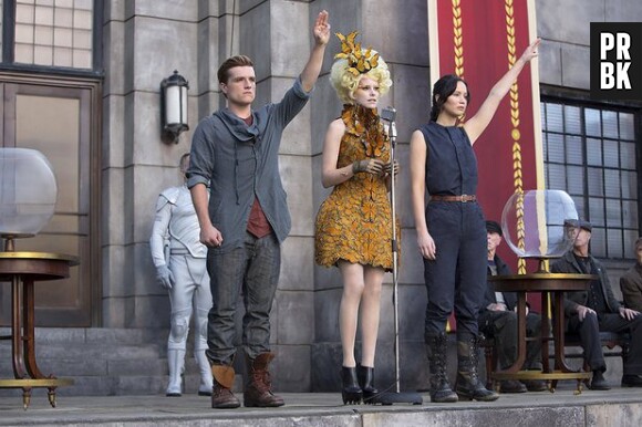 Hunger Games 2 : Katniss, Peeta et Effie pendant la moisson