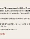 Le Point a fait un sondage suite aux propos de Gilles Bourdouleix