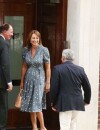 Carole et Michael Middleton : très souriants avant de rencontrer leur petit-fils, le 23 juillet 2013 à Londres