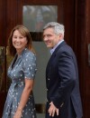 Carole et Michael Middleton : les parents de Kate Middleton devant le St Mary's Hospital, le 23 juillet 2013 à Londres