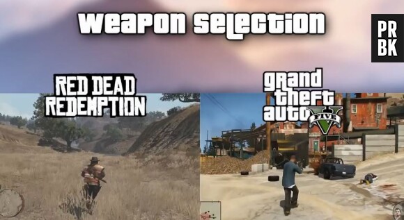 GTA 5 : la roue de sélection des armes empruntée à Red Dead Redemption ?